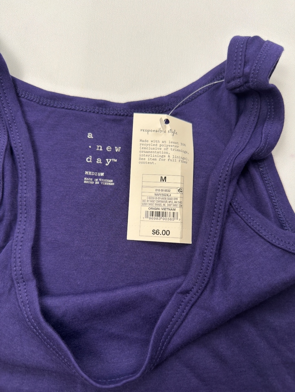 A New Day Tank Top Purple Scoop Neck Layering Basics Lot of 2 - Womens M NWT - Picture 6 of 6